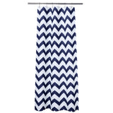 Garvee Sturdy Waterproof Fabric Shower Curtain - Geometric Chevron Striped Design - Rust-Resistant Grommets - 72 x 72 Inches - New Navy, USA Spec