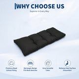 Garvee Patio Chair Cushion for Yard & Garden Furniture, 1-Piece Outdoor Replacement Seat Pad with Padded Support and Weather-Ready Design, Black