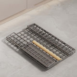 Garvee Space-Saving Pull Out Cabinet Organizer - Sliding Mesh Basket with Wooden Handles - Adjustable Metal Drawer - For Kitchen, Pantry, Under basin, Bathroom Storage - Small Size - Trumpet Gray DG-70231-GY