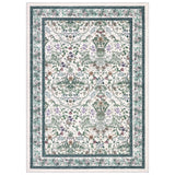 Garvee Washable Collapsible Floral Area Rug – Non-Slip, Pet Friendly, Easy to Clean Carpet for Living Room & Bedroom – Beige, 6x9ft - Beige