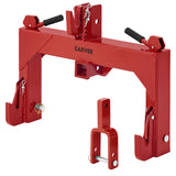 Garvee Heavy-Duty 3-Point Quick Hitch Adapter with 2" Receiver – Reinforced Rib – 3000 lbs Lift – No Bushing Needed – 5-Level Adjustable Bolt – Category 1 Tractor Attachment – Durable Metal – Red Powder Coated Finish - Red
