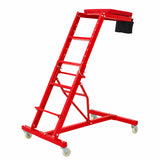 Garvee Collapsible Topside Engine Creeper Stand for Truck & Auto Repair - Heavy-Duty Steel, Adjustable Height Mechanic Engine Bay Platform - 48-76 in - Red (48-76") - Red