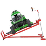 Garvee Lawn Mower Lift Jack, 880 Lbs Capacity Telescopic Maintenance Jack for Riding Lawn Mowers, Foldable Lifting Platform with Crank & Power Tool Handle