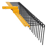 Garvee 48-Inch Tow-Behind Pine Straw Landscape Rake, Heavy-Duty Alloy Steel Tow Lawn Rake with 17 Replaceable Heat-Treated Tines, 2-Inch Receiver Hitch Attachment for UTV, ATV, and Lawn Tractors