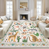Garvee Soft & Durable Modern Area Rug - Ivory Carpet for Living Room, Bedroom, Office - 4x6ft, Cream White - Cream White