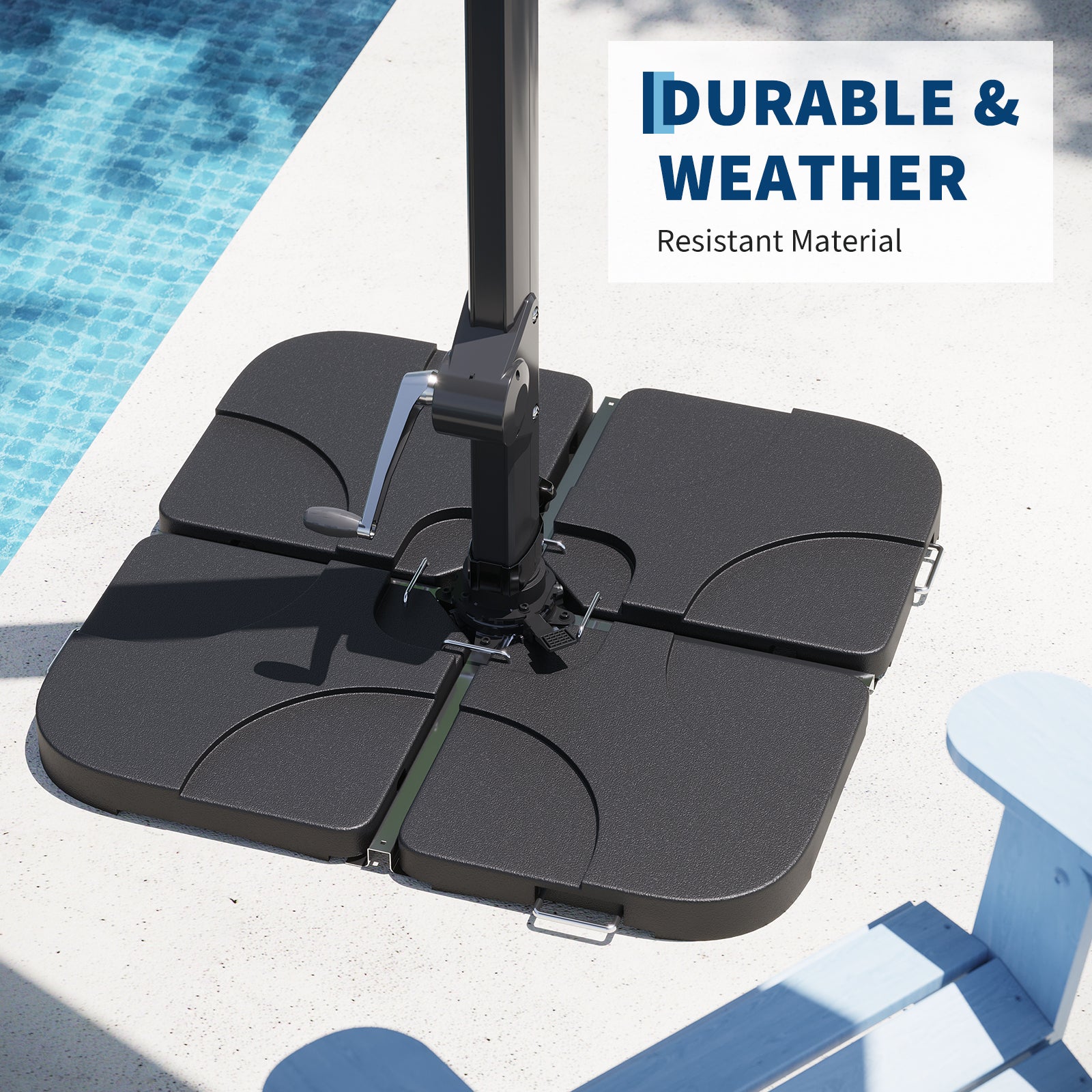 everhome patio umbrella base Garvee Durable Patio Umbrella Base Stand ?C Heavy-Duty Outdoor Parasol Holder for Garden, Lawn & Furniture ?C Stable HDPE Construction for Reliable