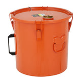 Garvee 10-Gallon Fryer Oil Disposal Bucket with Casters - 150°C-200°C Heat-Resistant Mobile Storage Tank with 3 Ergonomic Handles & Filter Bag - Orange - Orange
