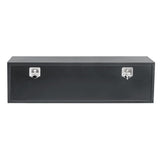 Garvee 60" x 16" x 13" Heavy Duty Black Steel Underbody Truck Tool Box – Weatherproof T-Handle Lock Storage Chest – Smooth Surface, Ideal for Pickups, Trailers, RVs, Black Base Silver Flower Spray Plastic, Underbody Tool Box - Grey