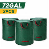 Garvee Lawn and Leaf Bags for Yard Cleanup, 72-Gallon Reusable Self-Standing Heavy-Duty Garden Waste Bags for Leaves, Grass and Outdoor Storage