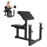 Garvee Adjustable Preacher Curl Bench – 350 lbs Capacity Heavy-Duty Bicep Isolation Station (Black) - Black