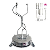 Garvee Pressure Washer Surface Cleaner for Driveways and Patios, 20-Inch Stainless Steel Disc, 4600 PSI, 4 Wheels and Dual Handles, Silver