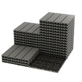 Garvee Waterproof Interconnected Composite Deck Tiles 12"x12" 27PCS/Set – Heavy-Duty Wood Grain HDPE Panels, All-Weather, Easy DIY for Balcony, Porch, Pool, Garden, Wall Décor – Grey - Grey -1