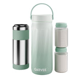 Garvee Long-Lasting 360° Cooling Breast Milk Cooler – 24-Hour Stainless Steel Chiller, 22oz Capacity, Includes 2 Baby Bottles, Perfect for Pumping, Travel, and Breastfeeding – Green
