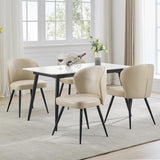Garvee Dining Chairs Set of 4,Modern Kitchen Chairs,Comfy From Upholstered,Ergonomic Backrest,Metal Legs for Dining Room Bedroom
