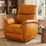 Garvee Power Swivel Recliner Chair for Adult, PU Leather Electric Reclining Armchair with Free Position, 270 Degree Swivel, Wide Seat, 350 Lb Capacity, Single Sofa for Living Room Bedroom, Brown - Brown|PU
