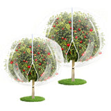 Garvee Fruit Tree Netting for Blueberry Bushes & Plants, 2-Pack 60-Mesh Covers in 8 x 8 FT and 10 x 10 FT with Zippers and Drawstrings, White