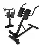 Garvee Hyperextension Roman Chair, Adjustable Extension Bench for Core Glute & Lower Back Workouts, 330Lbs Home Gym Equipment for Men & Women, Black - Black