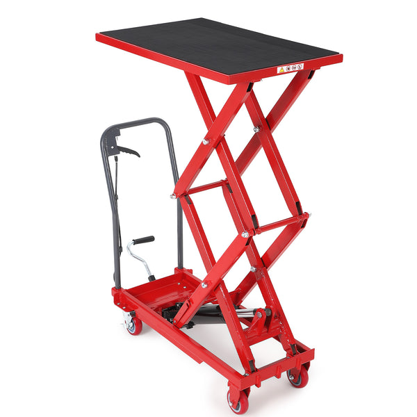 Garvee Hydraulic Lift Table Cart Double Scissor Lift 770 LB