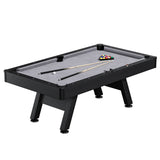 Garvee 7-Foot Slanted Leg Pool Table – Heavy-Duty 330+ lbs Eco-Friendly Wood Billiard Table with Precision Diamond Sights (Black Frame, Gray Cloth) - Grey