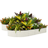 Garvee 2 Pack 8' X 4' X 1.5' Rust-Resistant Galvanized Steel Raised Garden Beds – Large Outdoor Planter Box, Durable, Easy Assembly, for Vegetables, Flowers & Herbs – Beige, Upgraded with Anti-Cut Strips - Beige