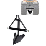 Garvee Heavy Duty Middle Buster Plow for Category 1, 3-Point Quick Hitch Tractor – Adjustable Subsoiler for Furrowing, Root Crop Harvest, Soil Breaking, Irrigation – Powder-Coated Steel Attachment, Black