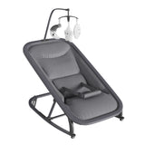 Garvee Aluminum Frame Baby Swing in Adjustable 3-Position Design with Toy Bar, Forward & Back Rocking and Lockable Stationary Mode for Infants, Grey - Grey