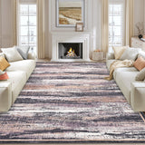 Garvee 9' × 12' Vintage Abstract Distressed Area Rug, Washable Non-Slip Low-Pile Soft Rug for Living Room, Bedroom & Dining Room, Black/Reddish Brown - Black/Reddish Brown