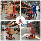 Garvee 450 lb Hydraulic Material Lift Stacker, 36" Lift Height, 2 in 1 Fork and Platform Cart
