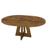 Garvee Modern Extendable Round Dining Table for 4-8 – 47"-63" Space-Saving MDF Tabletop, Adjustable Durable Frame, Multi-Functional Kitchen or Dining Room Furniture, Easy Assembly – Vintage Color