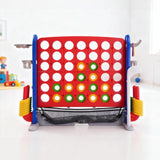 Garvee 4-in-1 Giant Connect Game Set – Adjustable Height, Basketball Hoop, Ring Toss and Net – Jumbo Outdoor Yard Game, Quick Release, Perfect for Backyard, Events and Family - Red