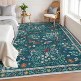 Garvee Ultra Soft Area Rug for Living Room and Bedroom - Soft fabric Modern Carpet - Cozy Non-Slip Floor Mat for Home Decor - Large Size - Dark Green, 9x12ft - Dark Green