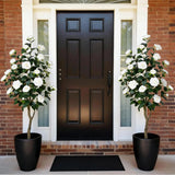 Garvee Lifelike Artificial Camellia Tree – Realistic Silk Leaves & White Flowers, Faux Indoor/Outdoor Decorative Plant, Low Maintenance Home Decor Accent for Living Room, Office, Patio – 4FT (white)