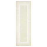 Garvee 2' × 6' Modern Line Border Runner Rug, Machine Washable Non-Slip Low-Pile Rug for Hallway, Kitchen & Entryway, Off White - Off White