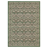 Garvee Dark Green Washable Floral Area Rug 6' × 9', Non Slip Low Pile Stain Resistant Vintage Bordered Rug for Living Room Bedroom Dining Room - Dark Green