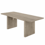 Garvee Farmhouse Extendable Rectangular Dining Table, 63-82.7 in Expandable Dining Room/Kitchen Table, Rounded Corners, Seats 6-10, Vintage Gray - Gray
