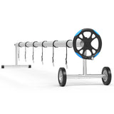 Garvee Solar Pool Cover Reel System for Inground Pools, Adjustable 14–22 ft, Aluminum Frame, Single Handle Crank, Smooth Rolling, Rust-Resistant