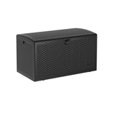 Garvee 99 Gallon Waterproof Large Resin Deck Box Indoor Outdoor, Lockable Storage Container for Patio Furniture Tools, Waterproof Deck Box Patio Storage Bin for Pool Garden, Black - Black