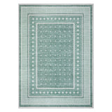 Garvee 8' x 10' Modern Floral Area Rug, Machine Washable Non-Slip Low-Pile Stain-Resistant Rug for Living Room, Bedroom & Dining Room, Green - Green