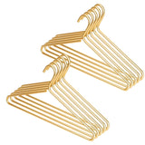Garvee 10-Pack Ultra-Thin Space-Saving Aluminum Alloy Clothes Hangers - Curved Shoulder Heavy-Duty Metal Closet Hangers, Smooth Anti-Mark Finish, Waterproof & Rust-Resistant for Shirts & Coats - Gold