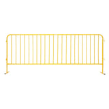 Garvee 102"L x 41"H Steel Crowd Control Barrier. Heavy Duty Metal Guardrail with Interlocking Design. Weather-Resistant Event Fence for Sporting Events. Construction. Traffic Control & Outdoor Security - Yellow - Yellow