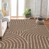 Garvee 8' x 10' Easy Jute Indoor Outdoor Area Rug, Washable Non-Slip Ultra-Thin Faux Jute Rug for Living Room, Bedroom & Patio, Linen Color - Taupe