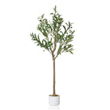 Garvee 3.9 ft Artificial Olive Tree, Potted Fake Olive Plant with Lifelike Leaves & 14 Fruits, Decorative Evergreen Faux Plant Trees for Home Indoor Outdoor Living Room Office