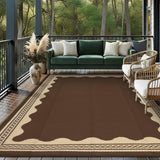 Garvee Outdoor Rug 10x14 Waterproof Reversible Plastic Straw Quick-Dry Stain-Resistant Lightweight Foldable for Patio Camping Picnic - Brown
