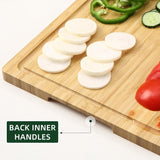 Garvee 2 Pack 24" Extra Large Wood Cutting Boards with Juice Groove & Handles – Heavy Duty Wooden Chopping Board, Stovetop Cover, 100% Oric Natural Wood – Ideal for Kitchen Prep and Serving – Color: System Default