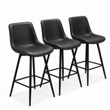 Garvee Durable Modern Bar Furniture Set – Stylish Counter & Stools for Game & Leisure Room, Ideal for Home, Kitchen, Entertainment - Dark Gray