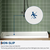 Garvee Non-Slip Shower Base – 60x32 Inch Acrylic/Fiberglass Pan, Left Drain, Low Threshold, Removable Stainless Steel Round Cover, Easy Install, CUPC/safety certified-compliant Certified, White – 60*32”+stainless steel round cover, drain hole on the left - Acrylic & Pvc,Left Drain