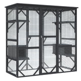 Garvee Catio Outdoor Window Cat Enclosure, Walk-in Cat Cage, Catio Outdoor Enclosure Extra Large, Black - Black