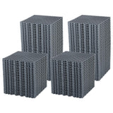 Garvee 100 Pack Interlocking Floor Tiles 12"x12", Non-Slip Modular Flooring Mat with Drainage Holes, PVC Interlocking Cushion Tiles for Garage, Gym, Gray