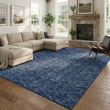 Garvee Large Area Rug 9x12 Living Room Rug Machine Washable Non Slip Floor Mat Modern Solid Soft Rugs Stain-Resistant Foldable Low Pile Carpet for Bedroom Nursery Office Dorm Kids Room Blue - Blue