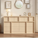 Garvee Modern Tall Narrow Dresser Chest of Drawers - Vertical Storage Cabinet with Pull Handles - Space-Saving Organizer for Bedroom, Closet, Entryway or Living Room - 7 Drawers, Natural Oak (Natural Wood Color) - Natural Wood Color